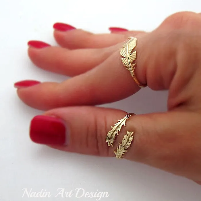 14K Gold Filled Cocktail Ring - Wrap Thumb Ring for her