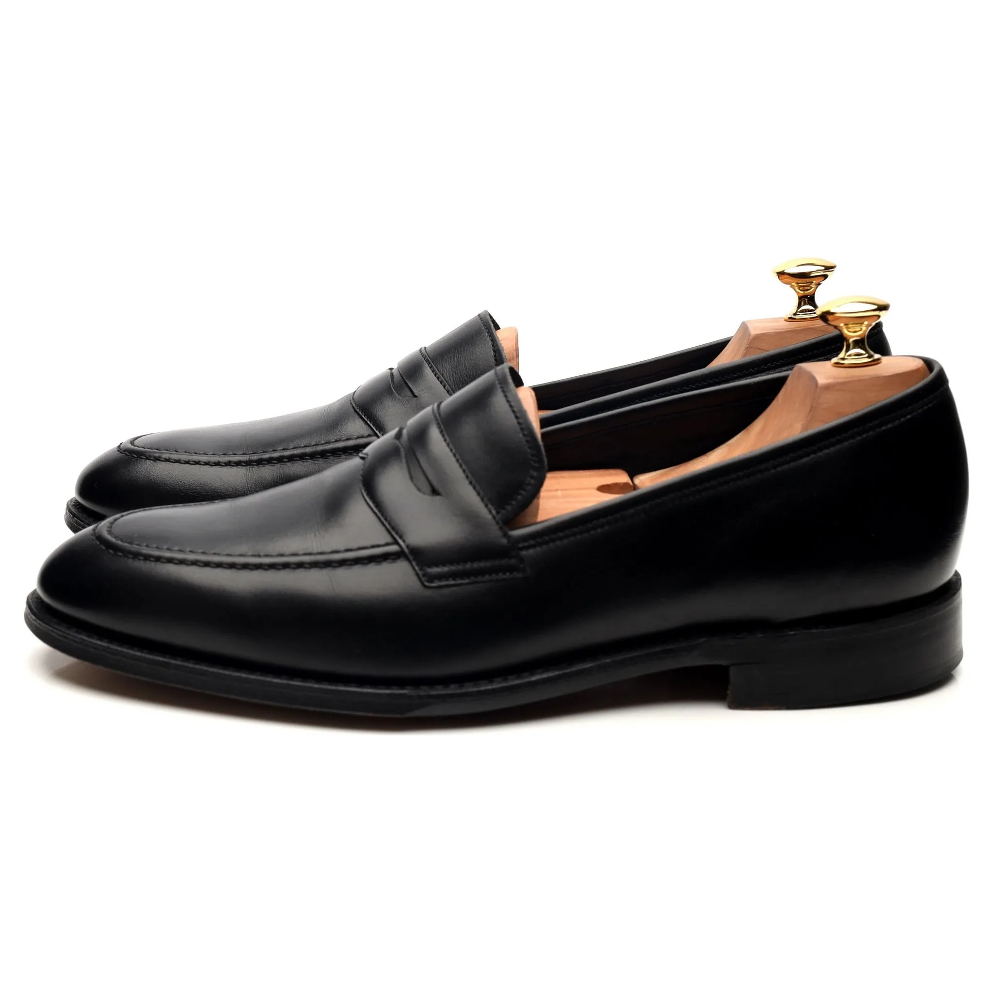 1880 'Whitehall' Black Leather Loafers UK 10 F