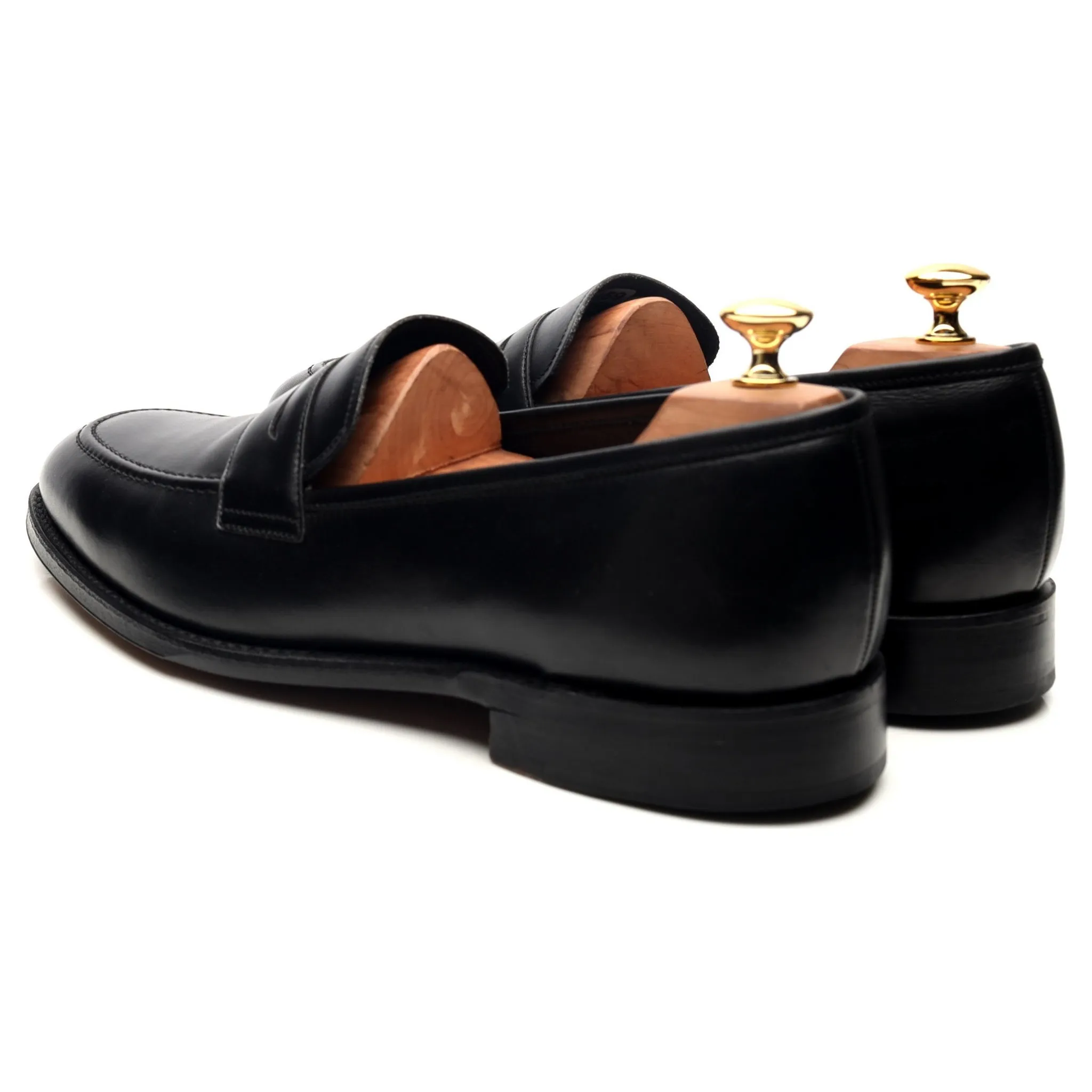 1880 'Whitehall' Black Leather Loafers UK 10 F