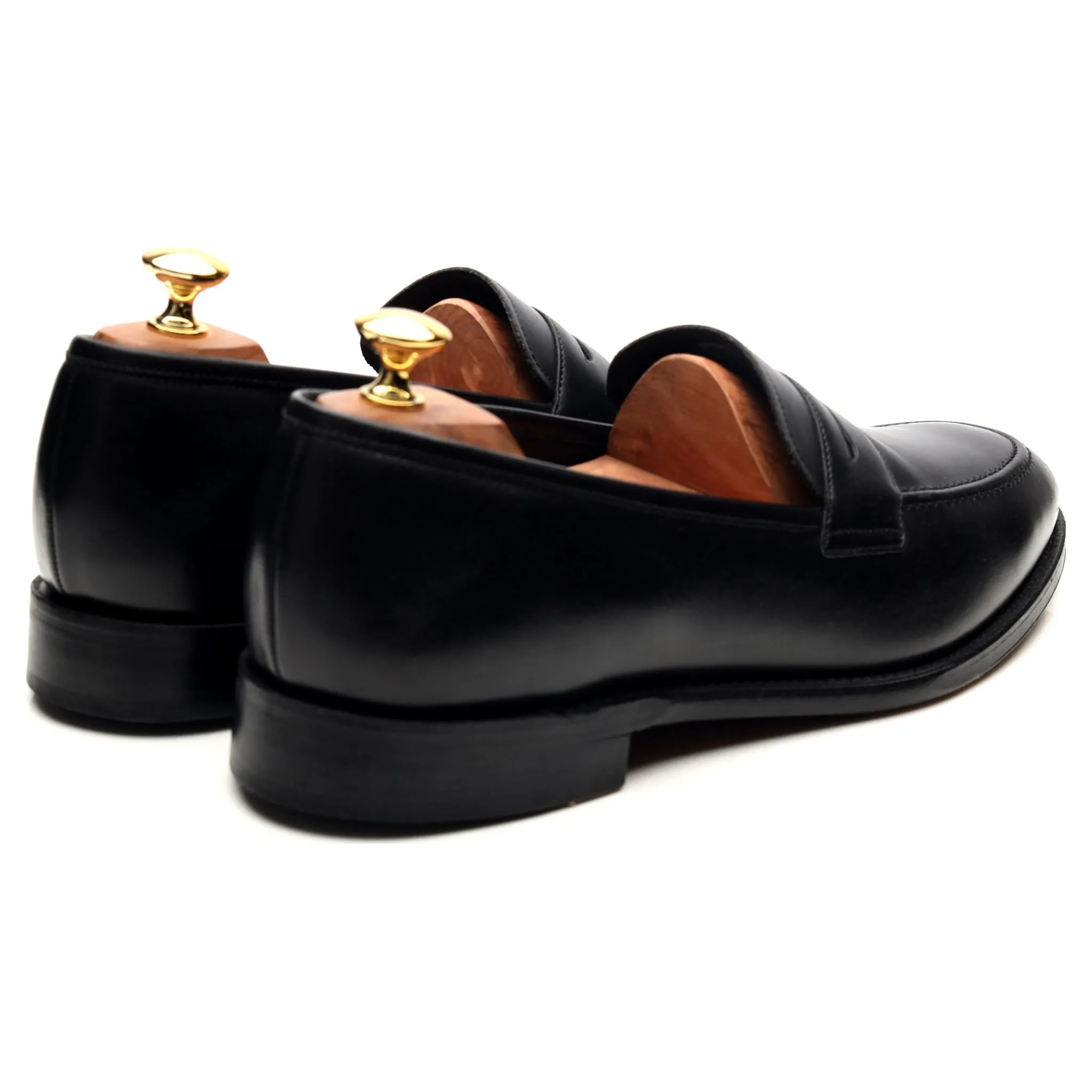 1880 'Whitehall' Black Leather Loafers UK 10 F