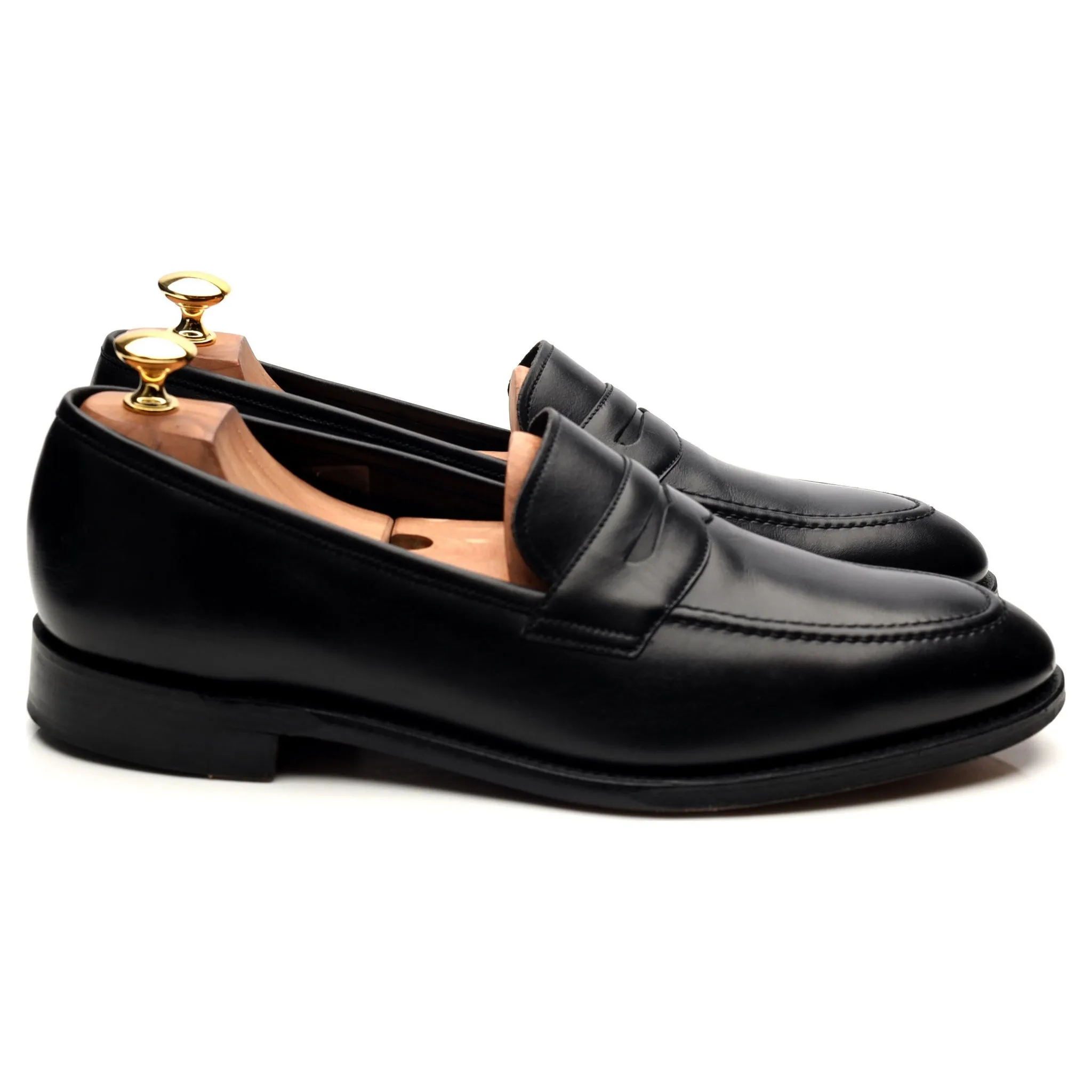 1880 'Whitehall' Black Leather Loafers UK 10 F