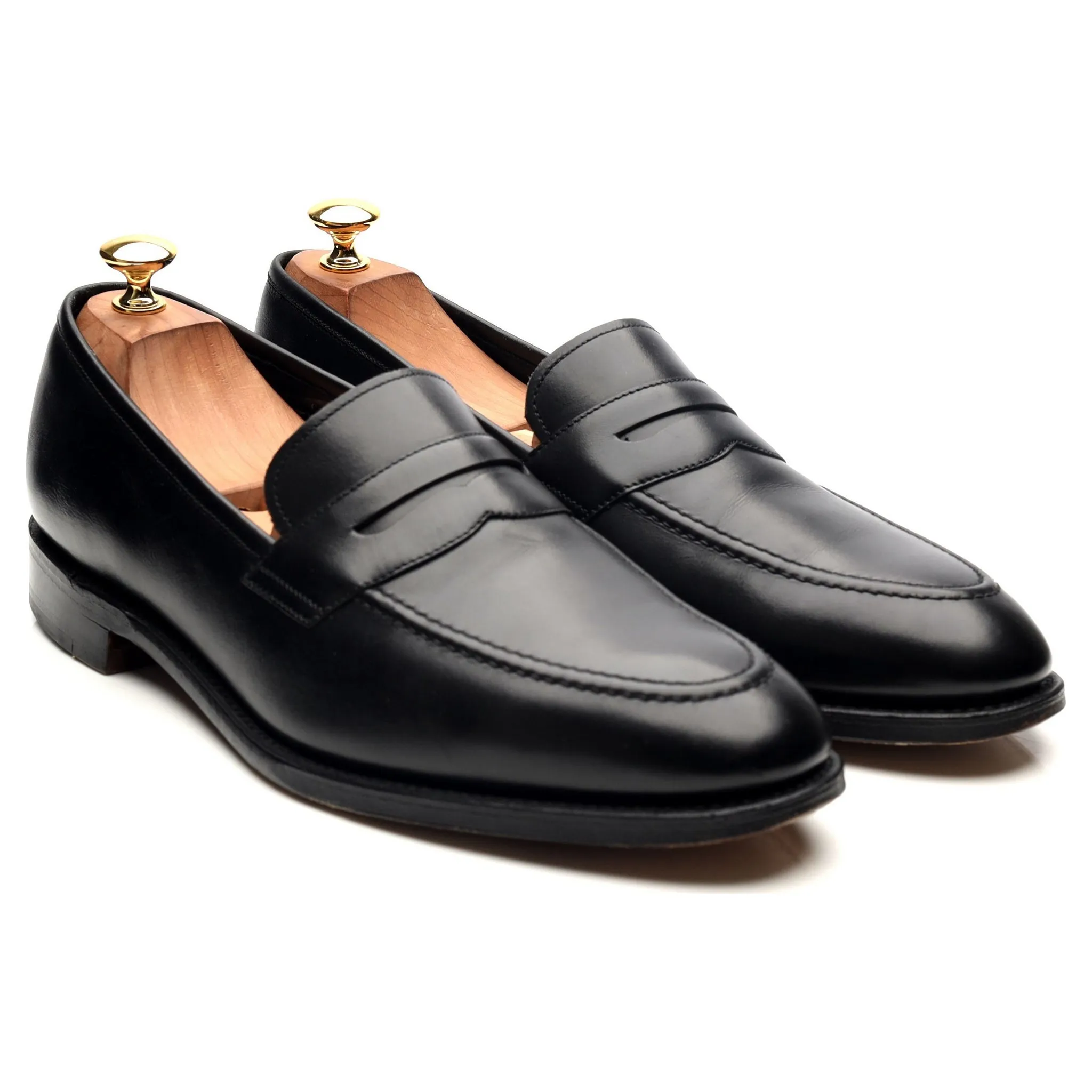 1880 'Whitehall' Black Leather Loafers UK 10 F