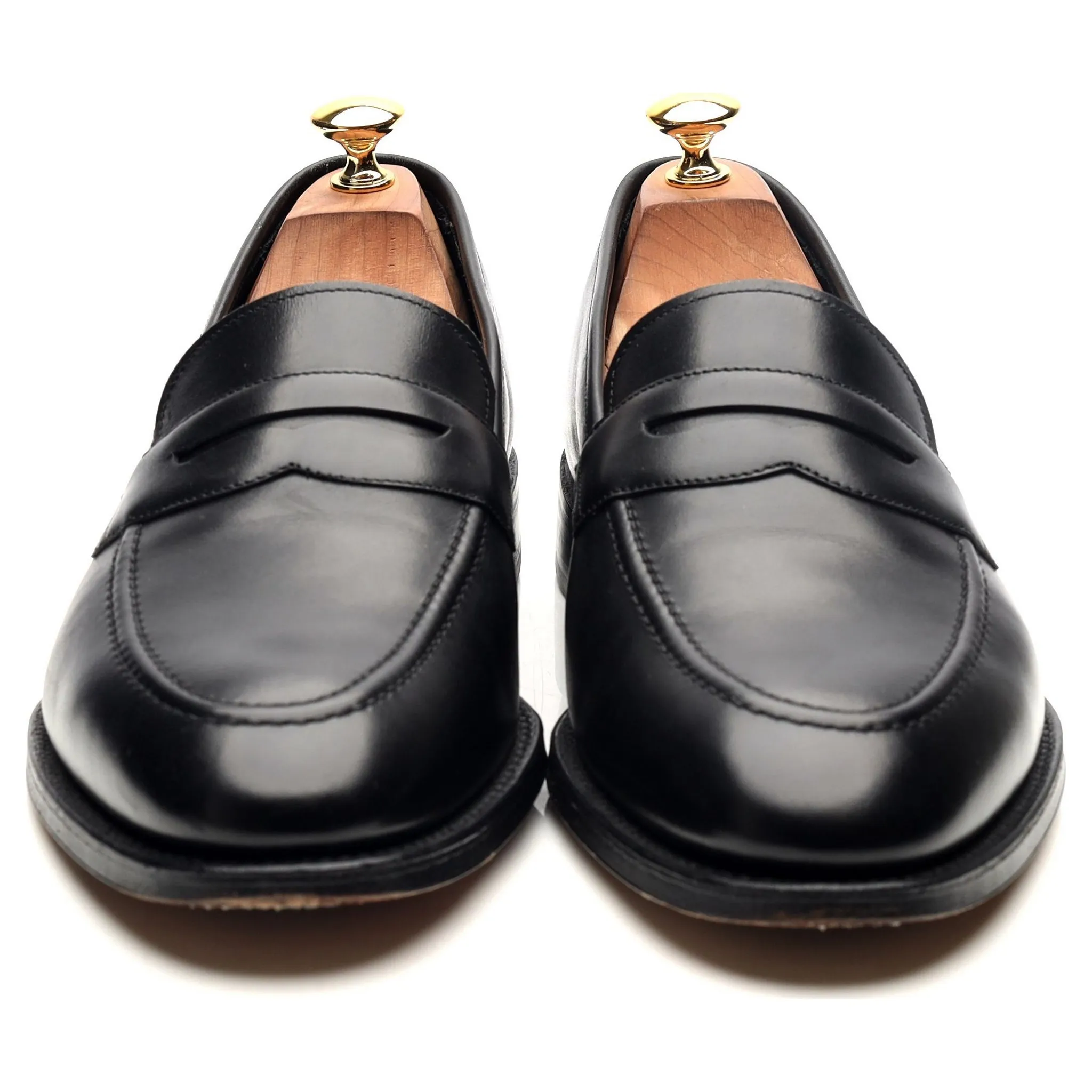 1880 'Whitehall' Black Leather Loafers UK 10 F