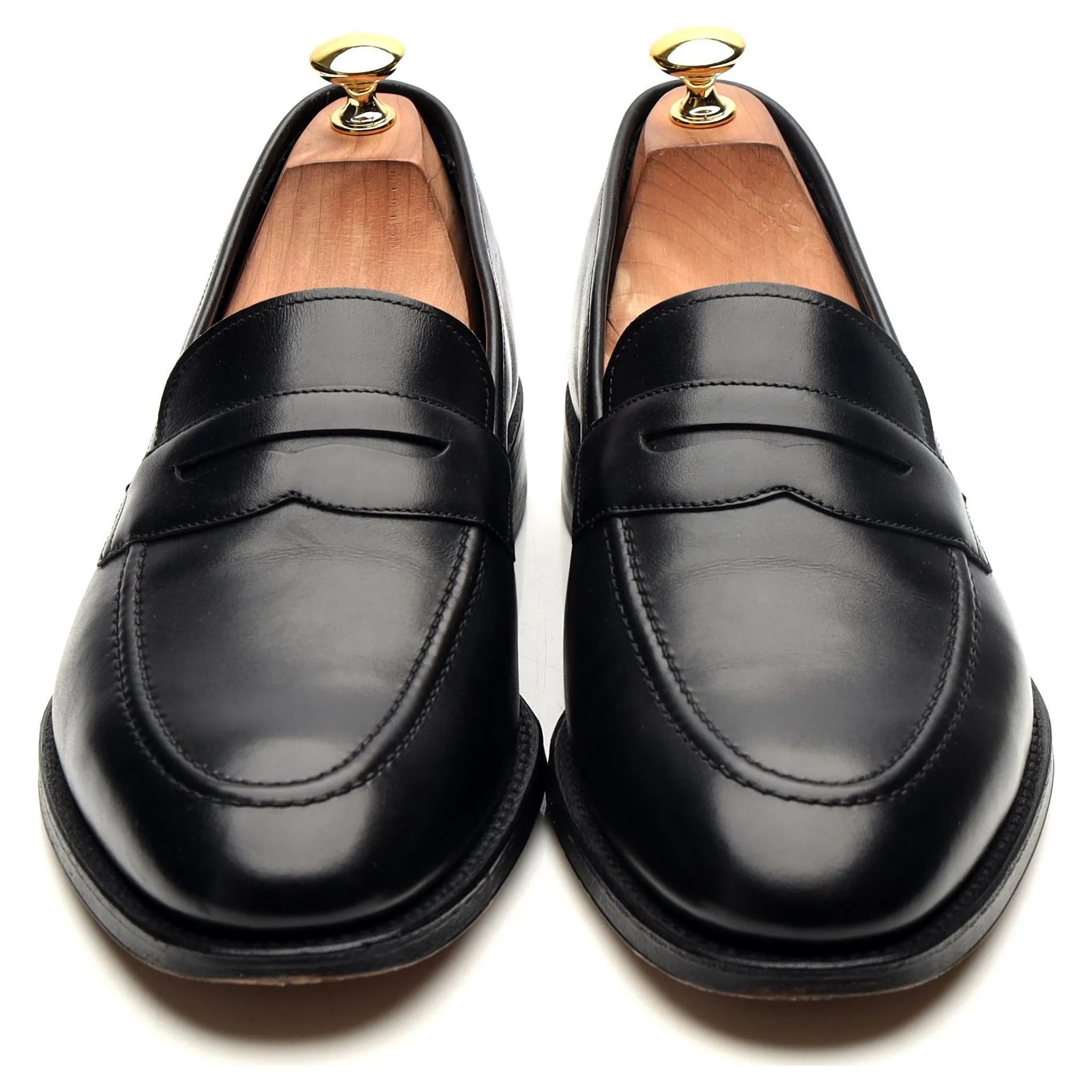 1880 'Whitehall' Black Leather Loafers UK 10 F