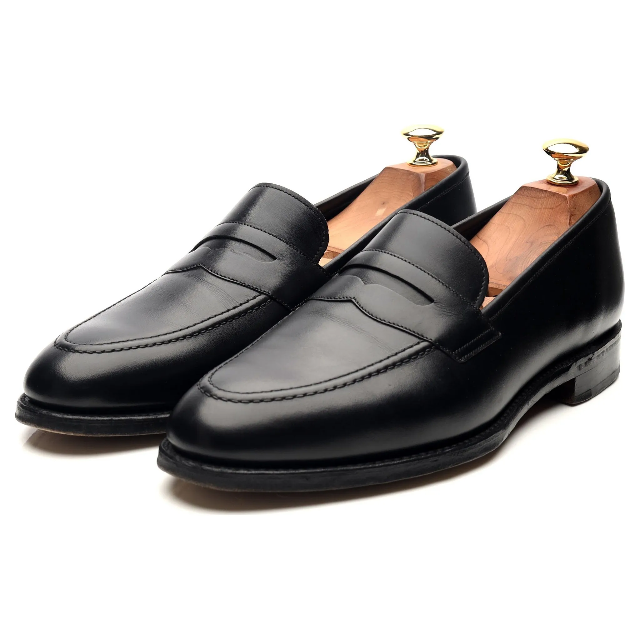 1880 'Whitehall' Black Leather Loafers UK 9 F