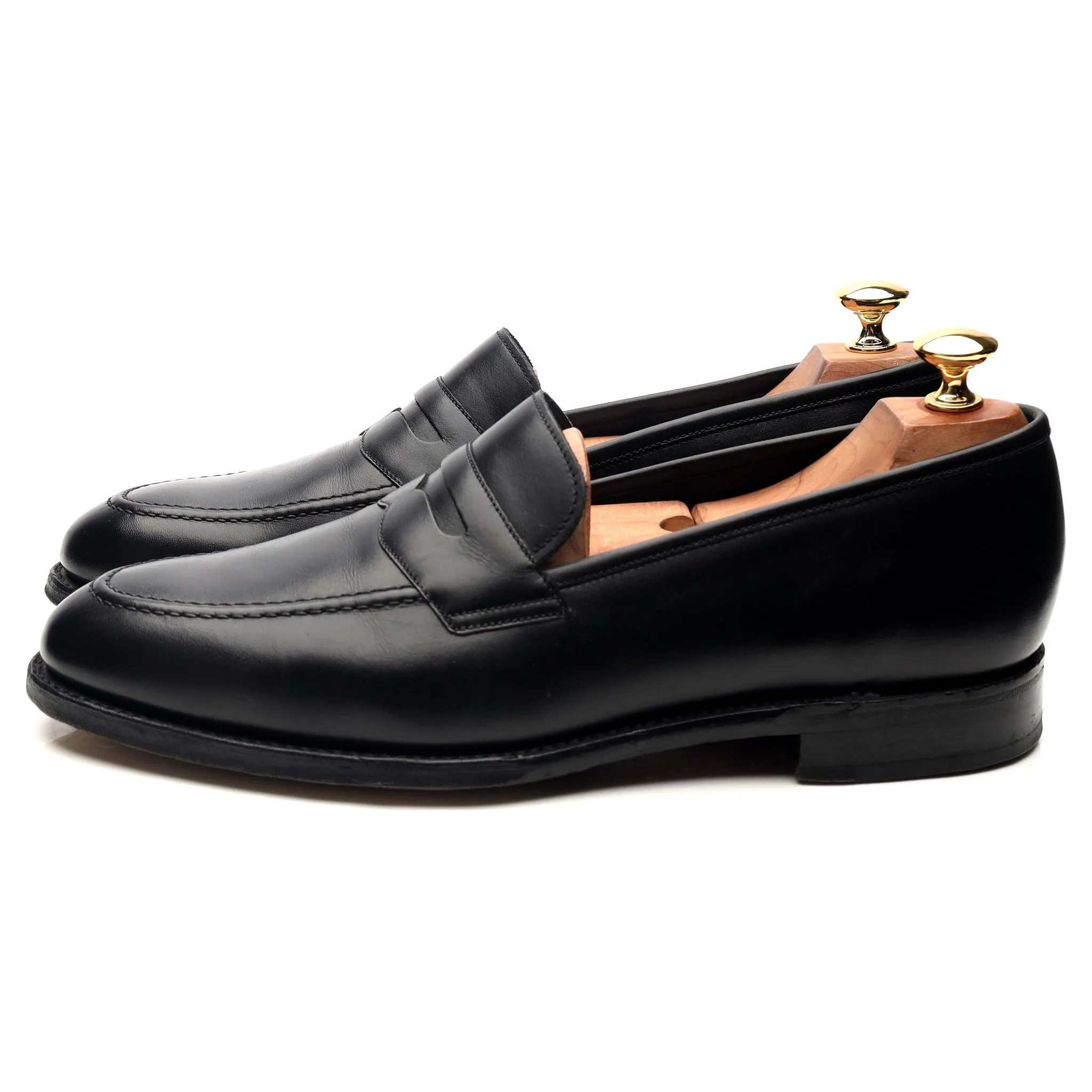 1880 'Whitehall' Black Leather Loafers UK 9 F