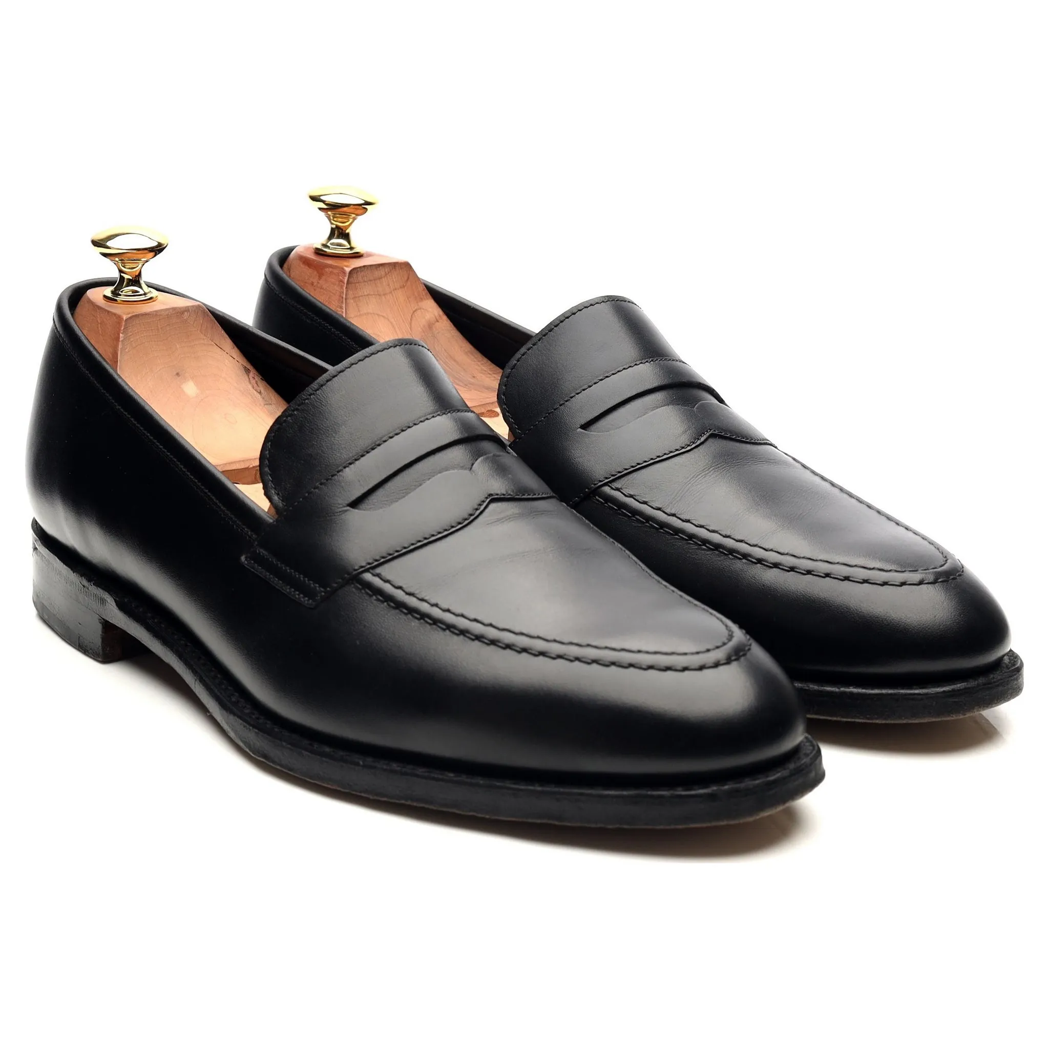 1880 'Whitehall' Black Leather Loafers UK 9 F