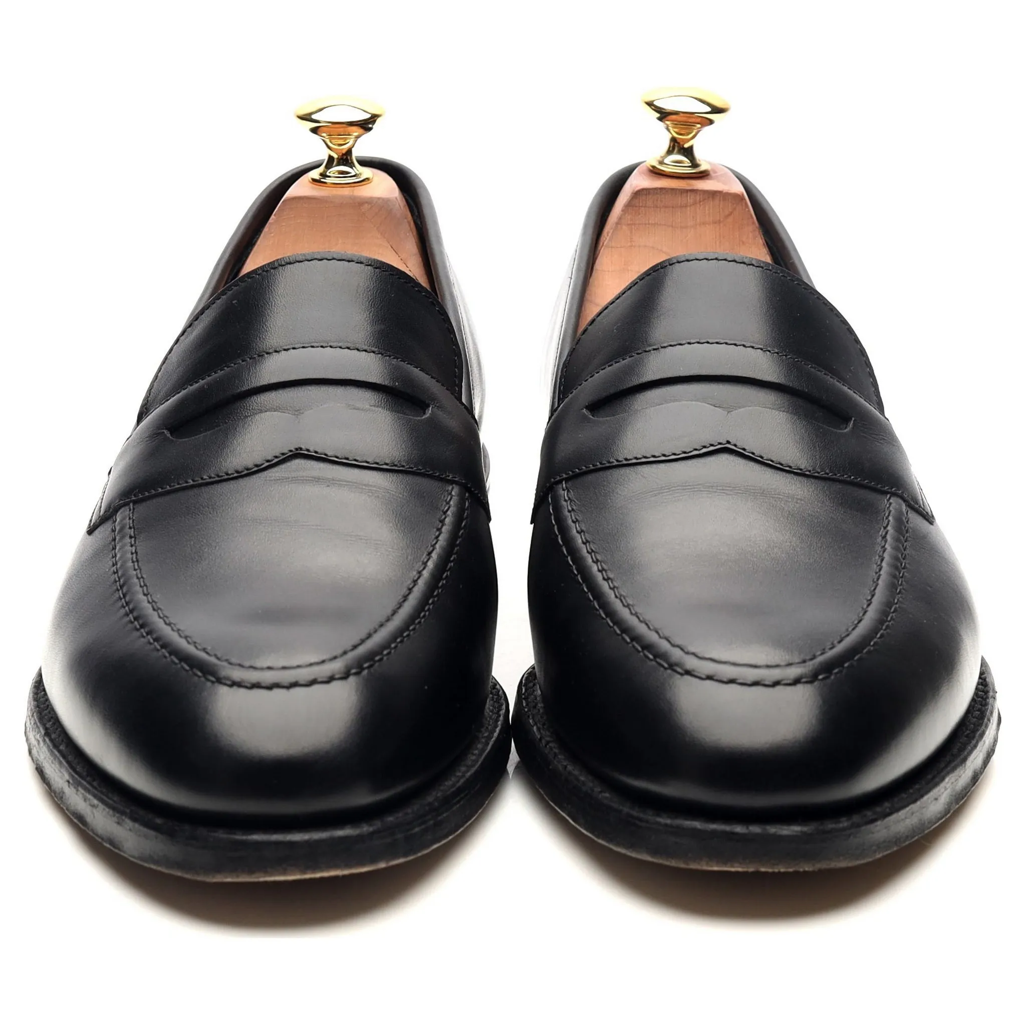 1880 'Whitehall' Black Leather Loafers UK 9 F