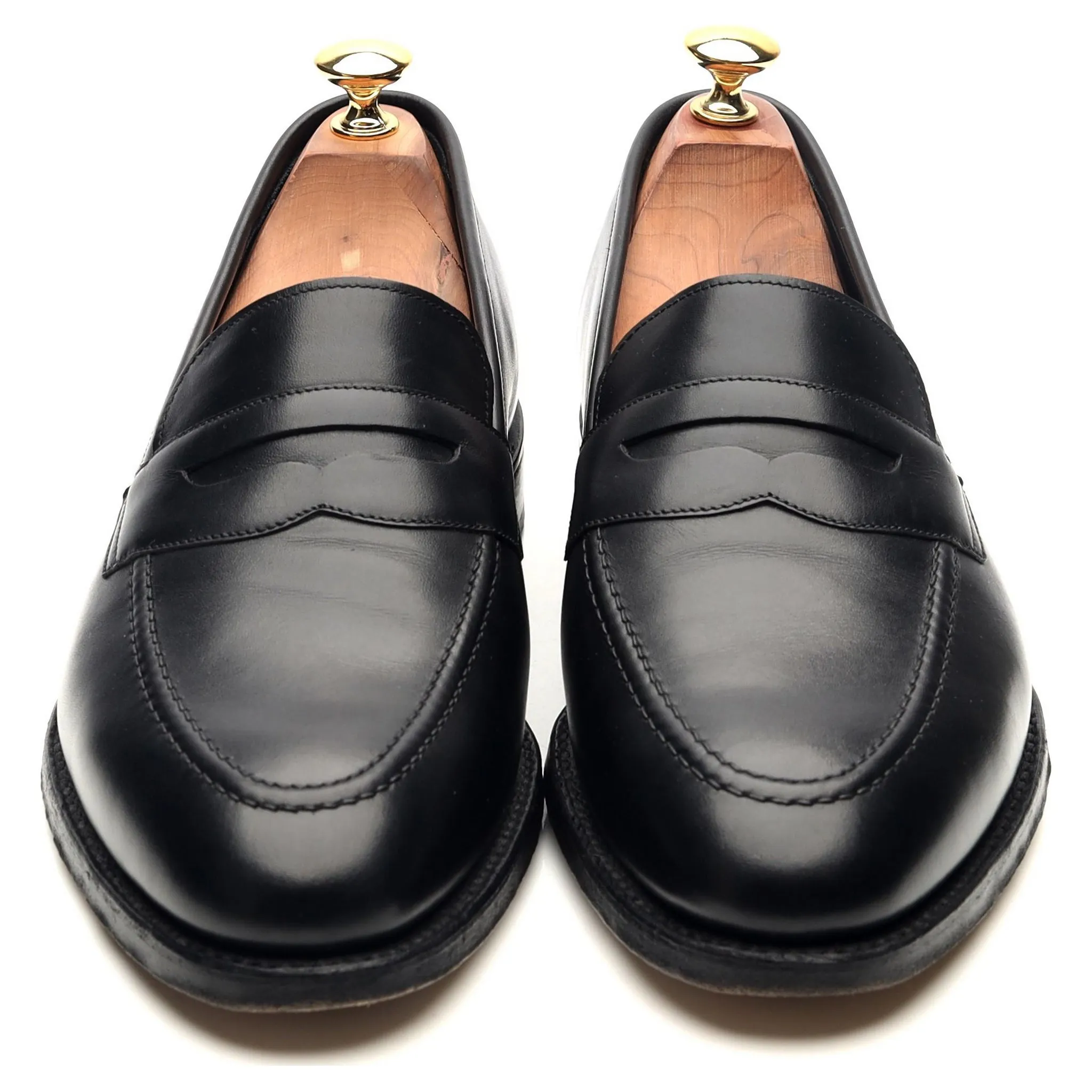 1880 'Whitehall' Black Leather Loafers UK 9 F