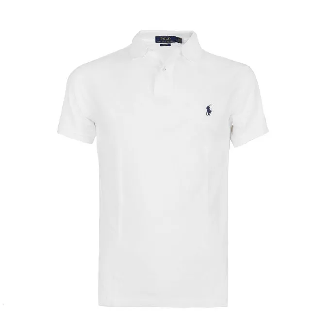 2-BOTTON SLIM POLO SHIRT IN COTTON Man White