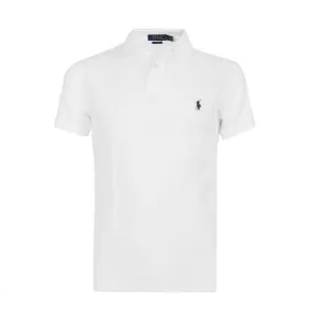 2-BOTTON SLIM POLO SHIRT IN COTTON Man White