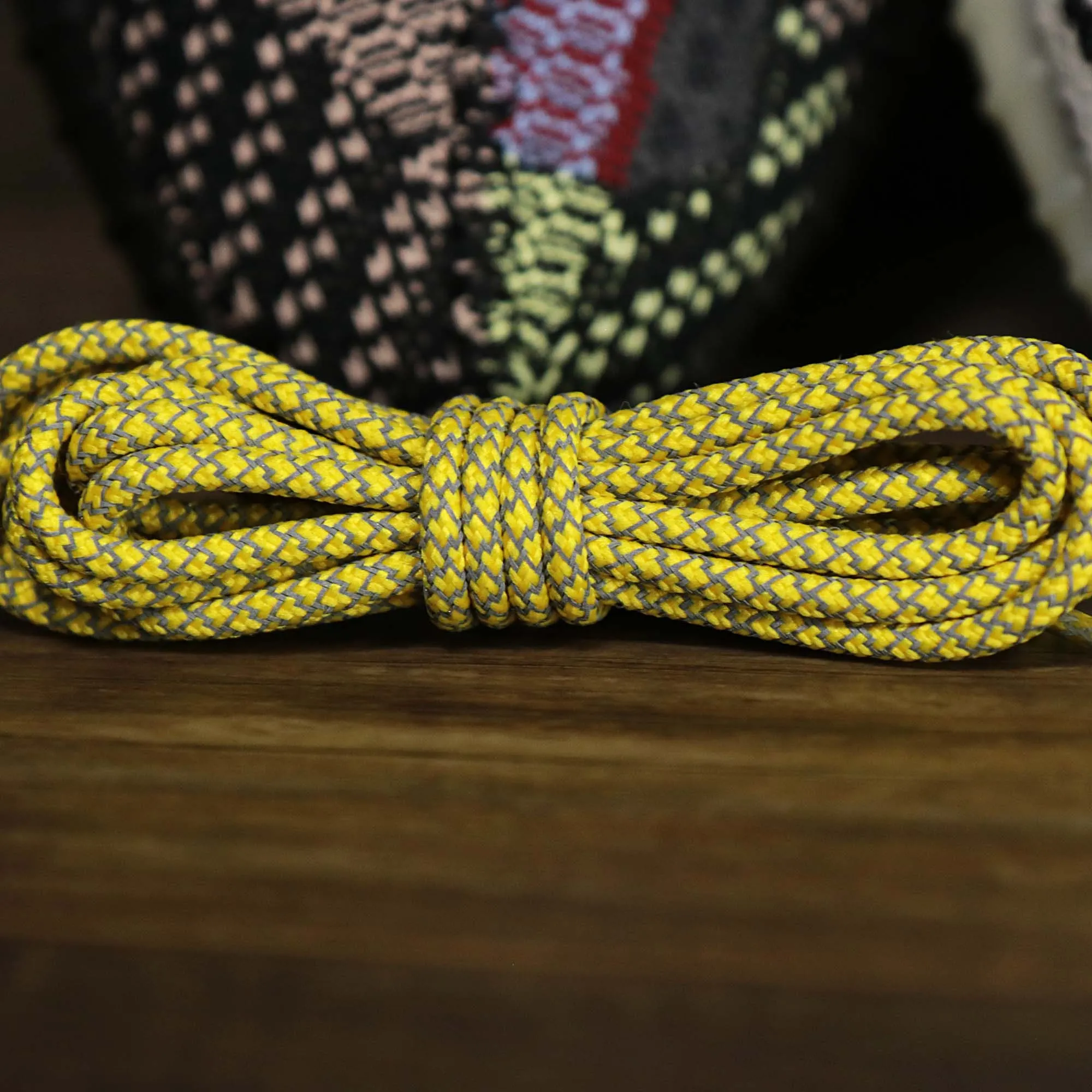 3M Reflective Yellow Solid Shoelaces with Yellow Aglets | 120cm Capswag