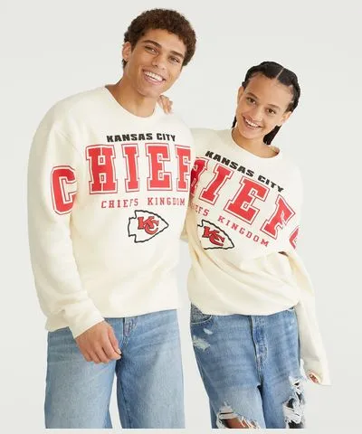 Aeropostale Kansas City Chiefs Crew Sweatshirt