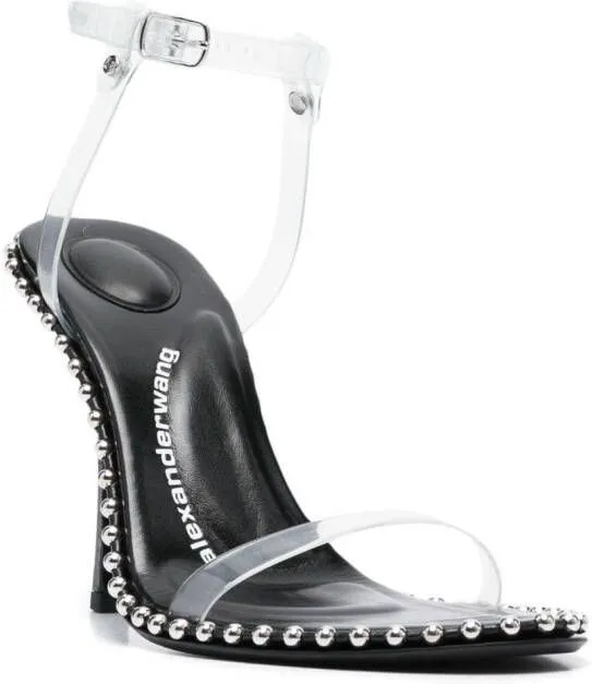 Alexander Wang Nova 105mm leather sandals Black