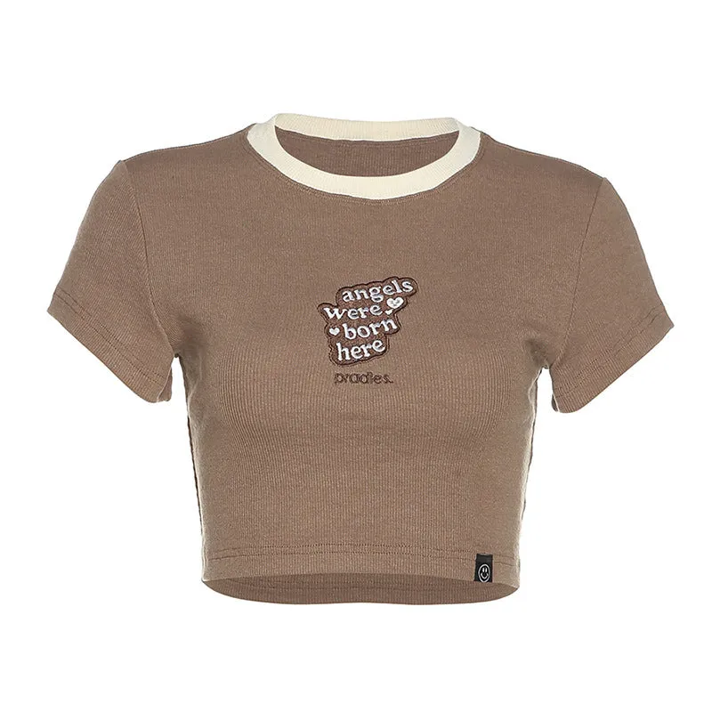 Angels Born Crop Tee