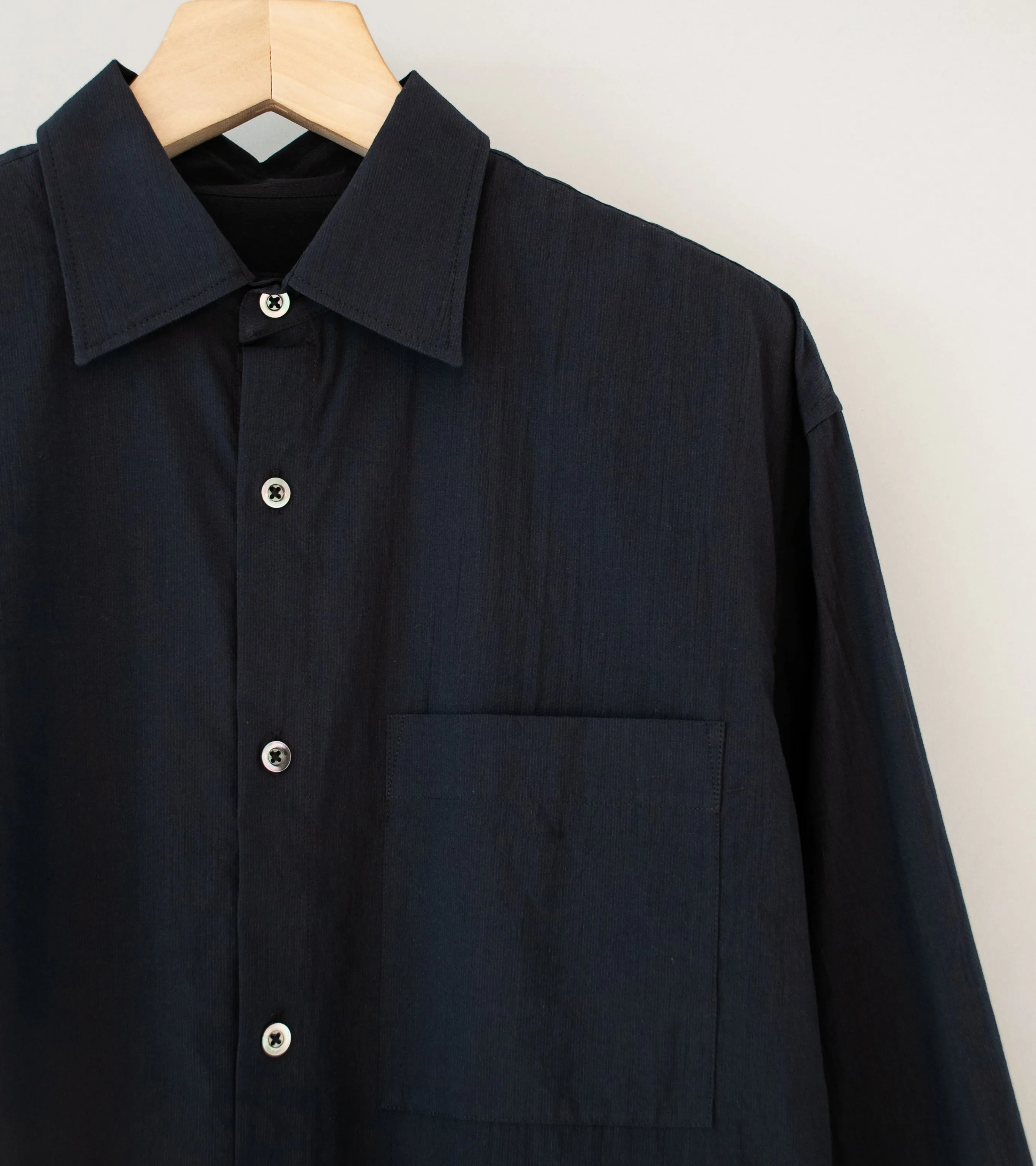 Arpenteur 'Doris Shirt' (Black Mini Seersucker)