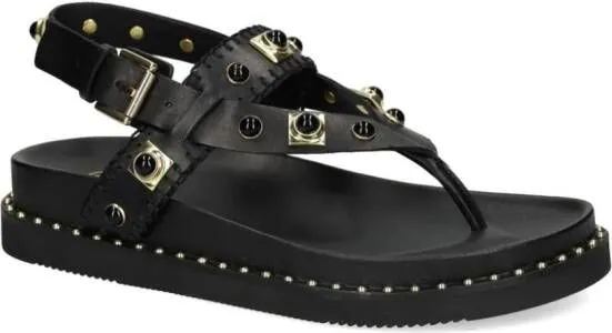 Ash Uteca stud-embellished leather sandals Black