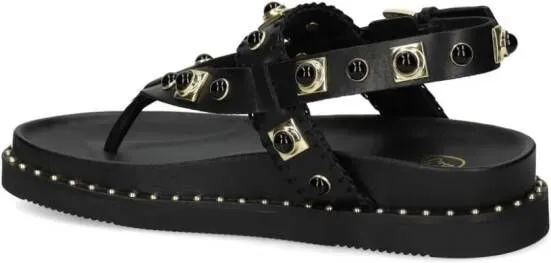 Ash Uteca stud-embellished leather sandals Black