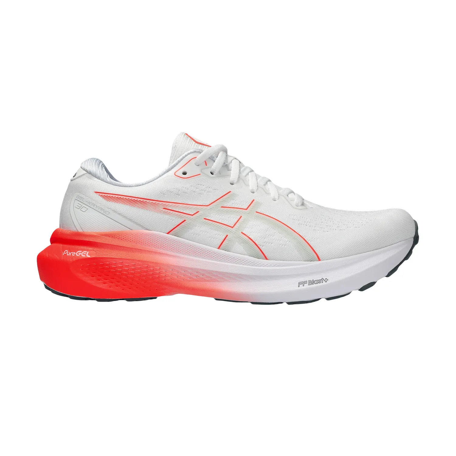 Asics Gel Kayano 30  White/Sunrise Red