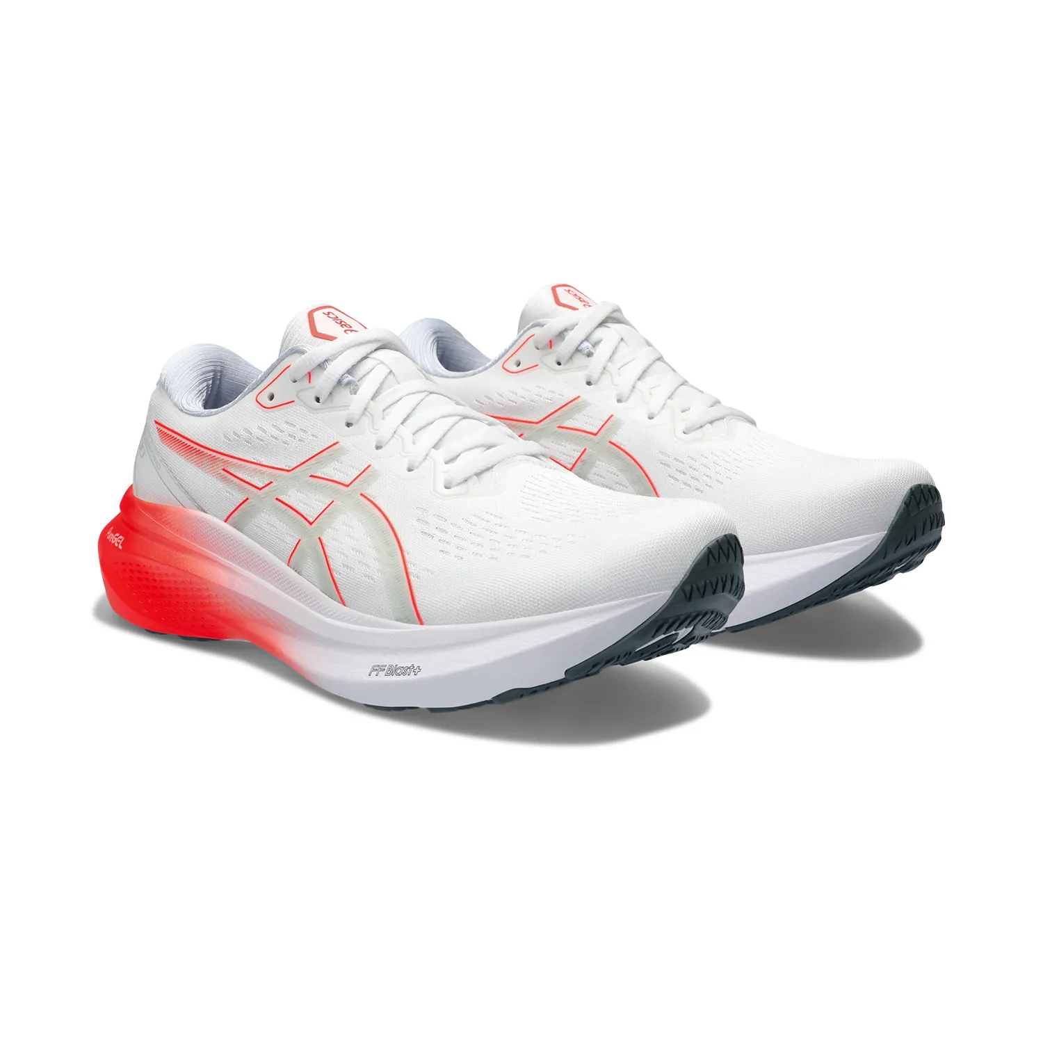 Asics Gel Kayano 30  White/Sunrise Red