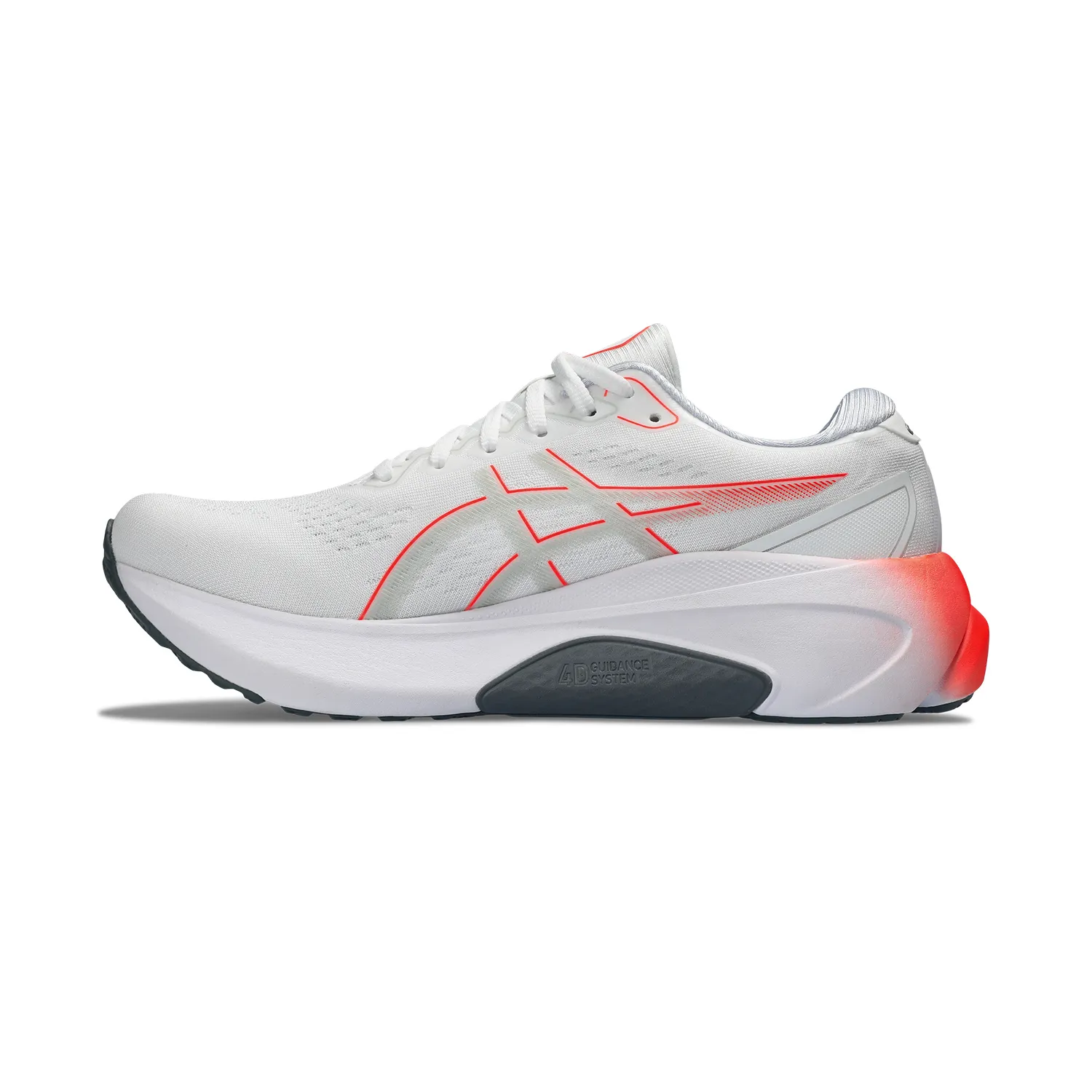 Asics Gel Kayano 30  White/Sunrise Red