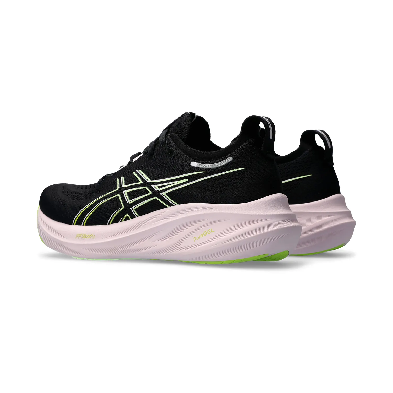 Asics Gel Nimbus 26  Black/Neon Lime