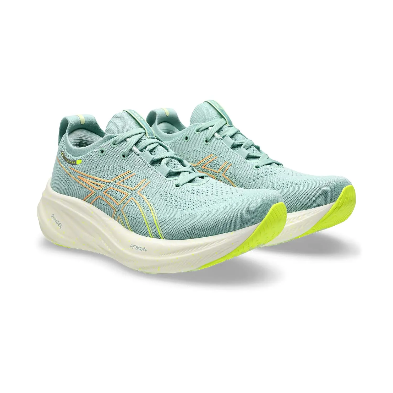 Asics Gel Nimbus 26  Light Celadon/Safety Yellow