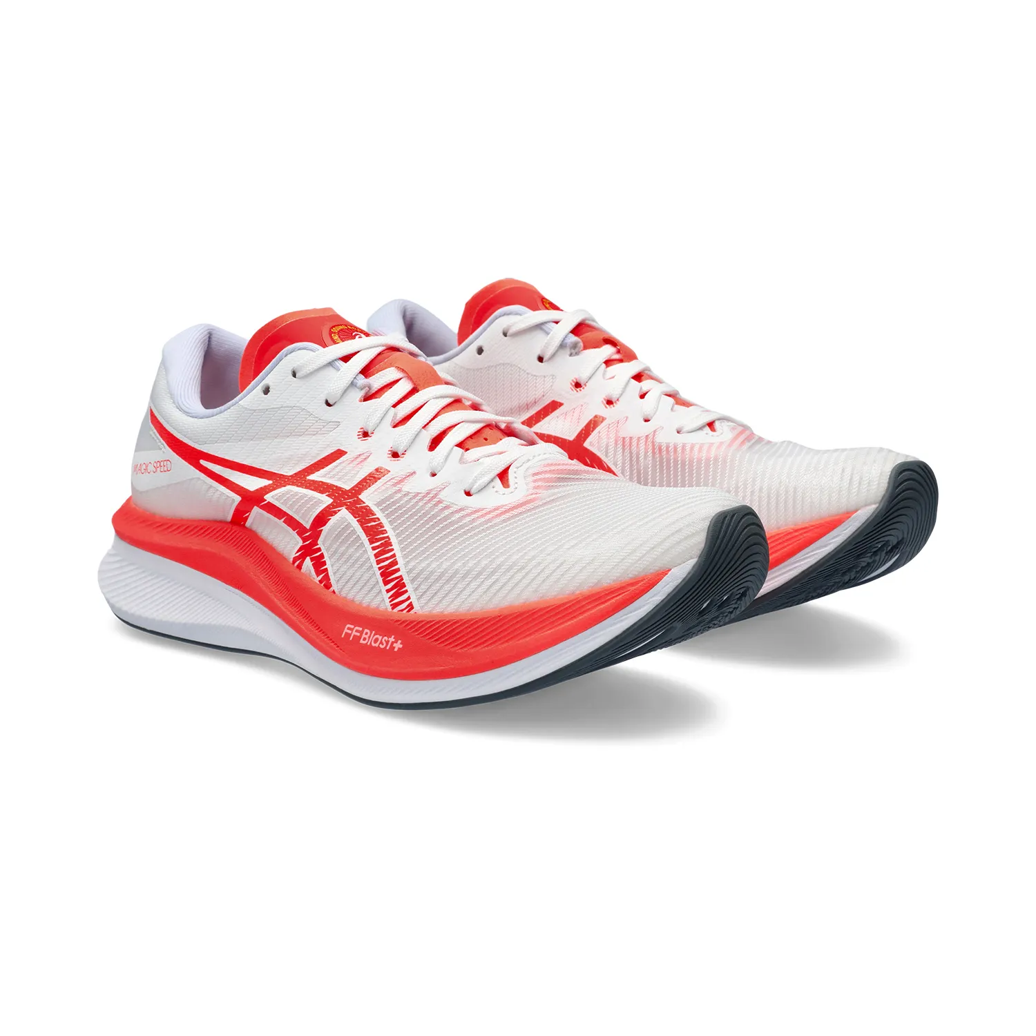 Asics Magic Speed 3  White/Sunrise Red