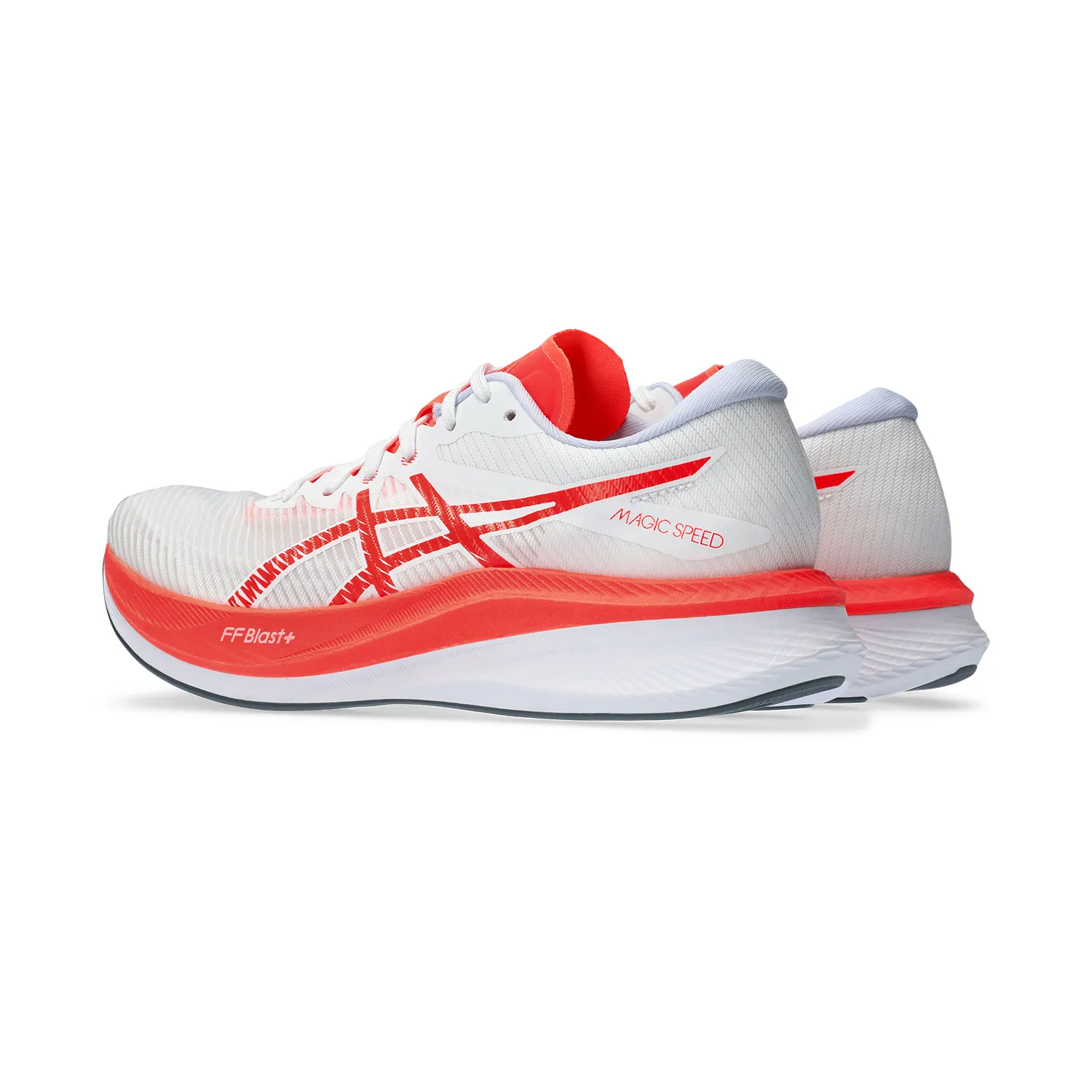 Asics Magic Speed 3  White/Sunrise Red