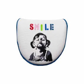 Banksy Smile Mallet Putter Headcover White