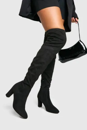 Basic Block Heel Over The Knee Boots