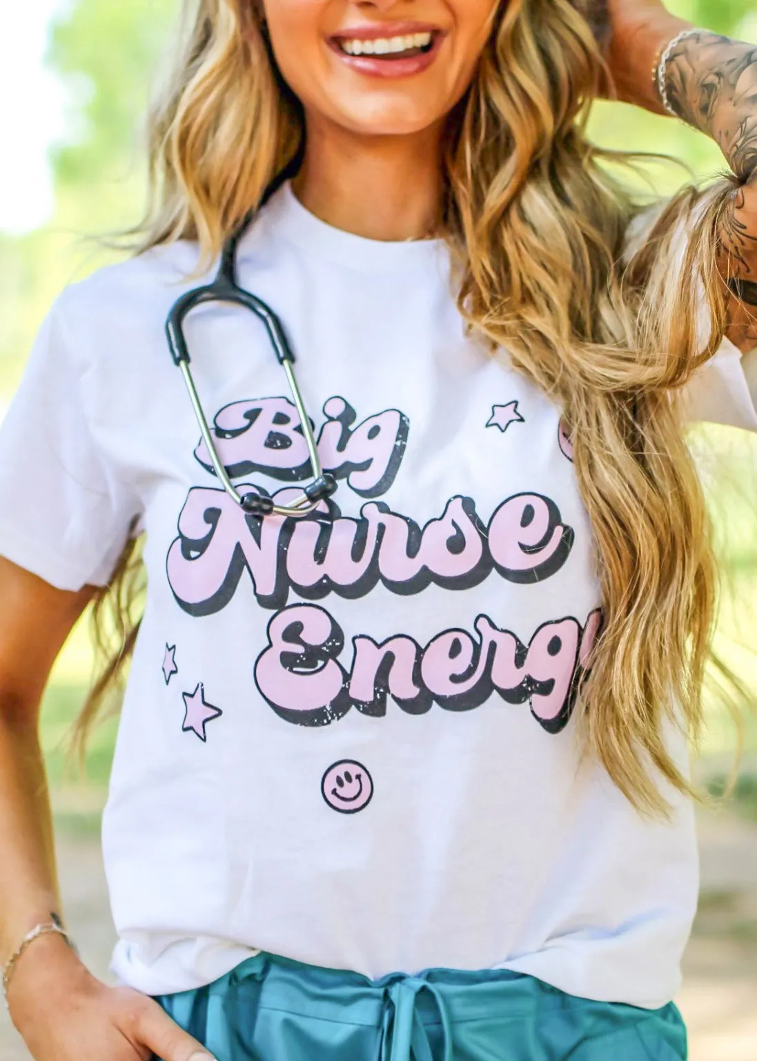 BIG NURSE ENERGY TEE | WHITE