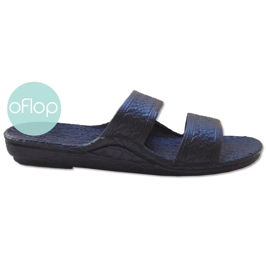 Black Classic Jandals ® -- Pali Hawaii Hawaiian Jesus Sandals