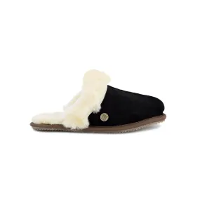 Black Sheepskin Slippers