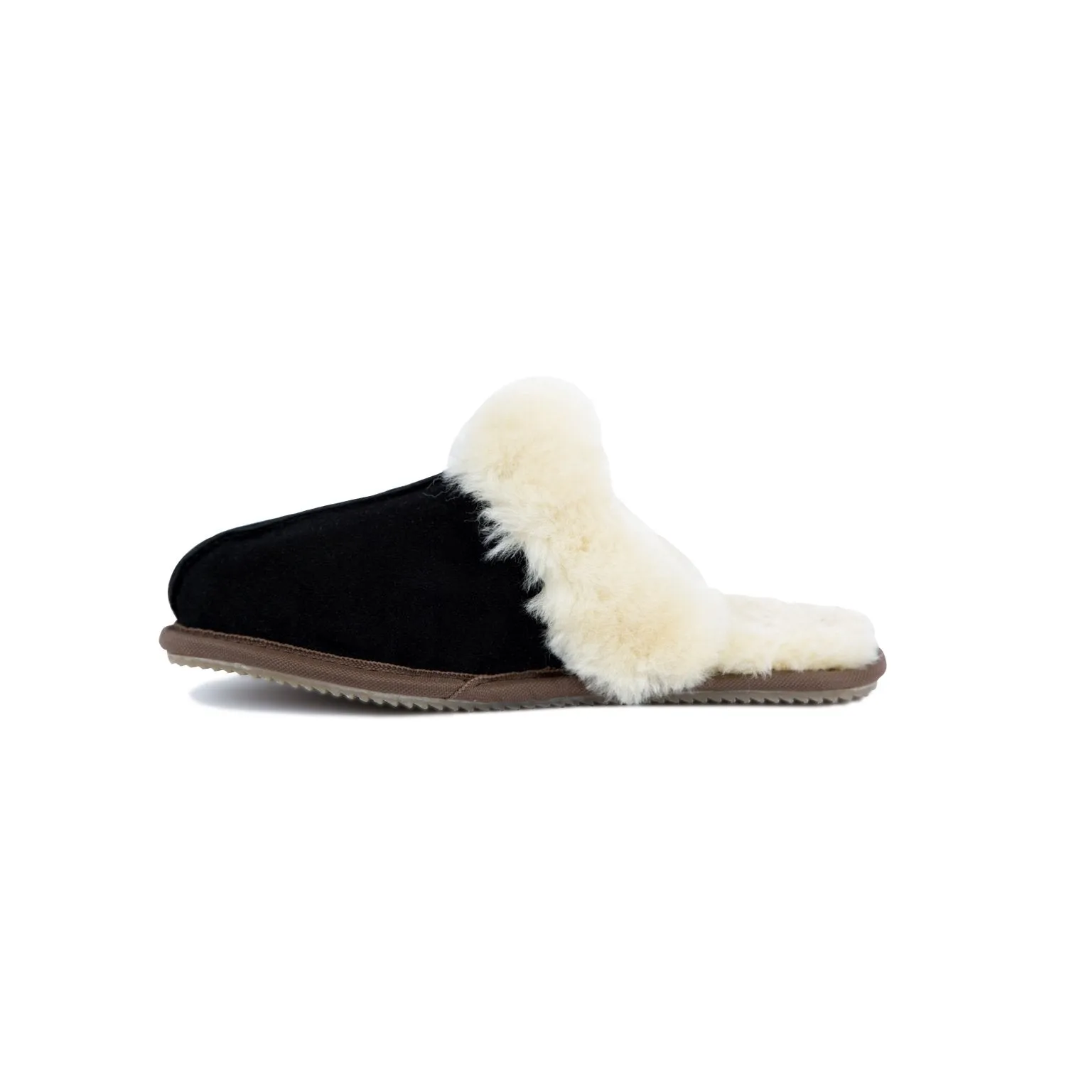 Black Sheepskin Slippers