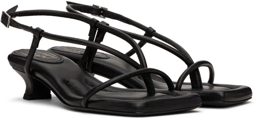 By Malene Birger Black Tevi Heeled Sandals