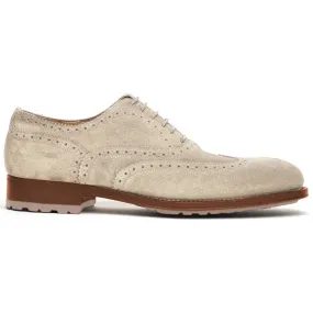 Caporicci 921 Suede Wingtip Oxfords Beige