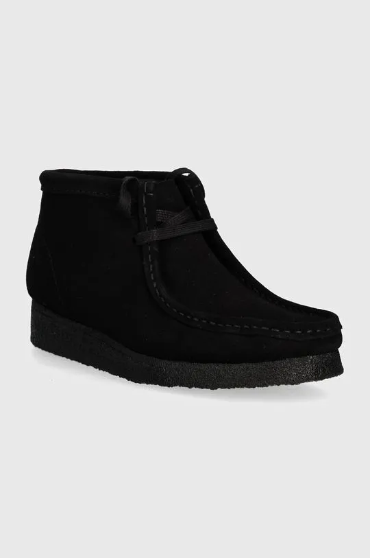 Clarks suede loafers Wallabee Boot black color 26155521