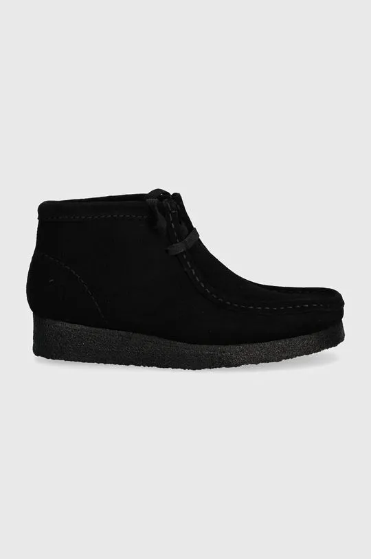 Clarks suede loafers Wallabee Boot black color 26155521