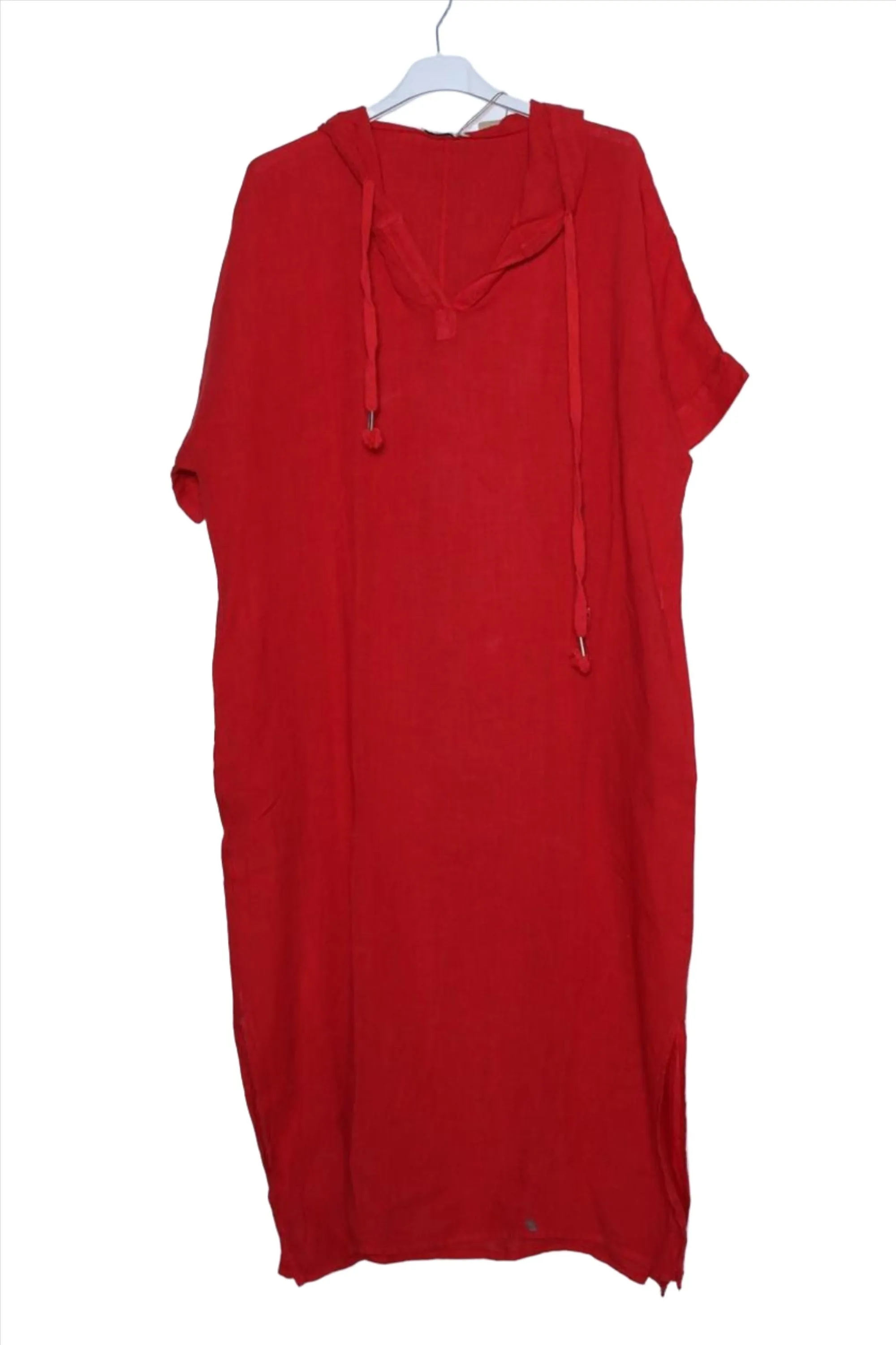 Clever Alice Hooded Linen Maxi in Multiple Colors