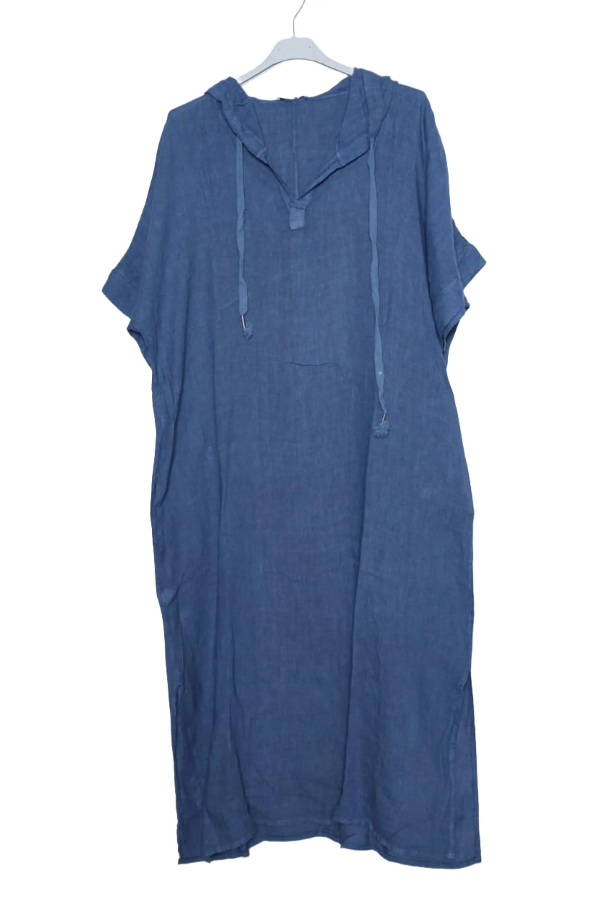 Clever Alice Hooded Linen Maxi in Multiple Colors