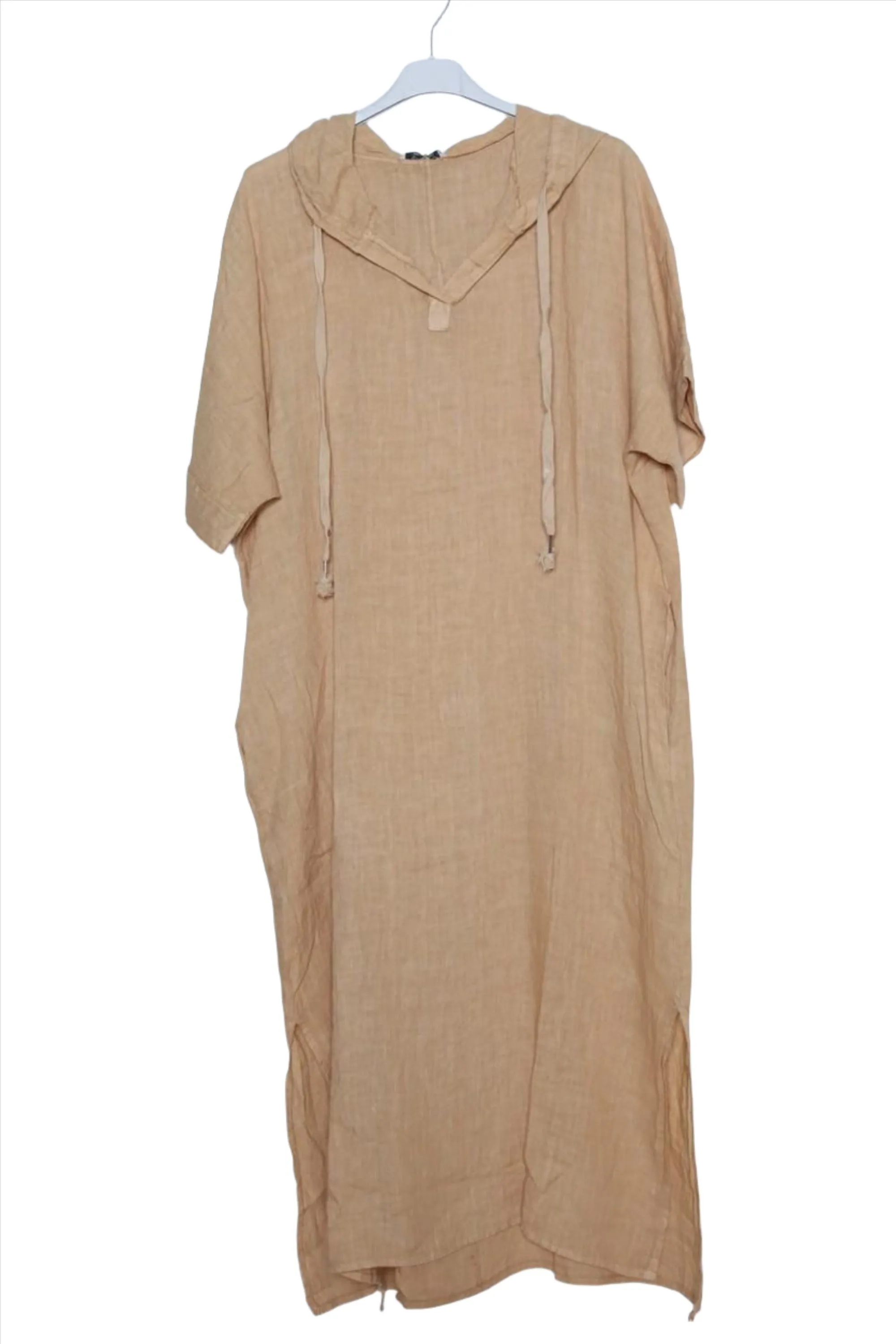 Clever Alice Hooded Linen Maxi in Multiple Colors