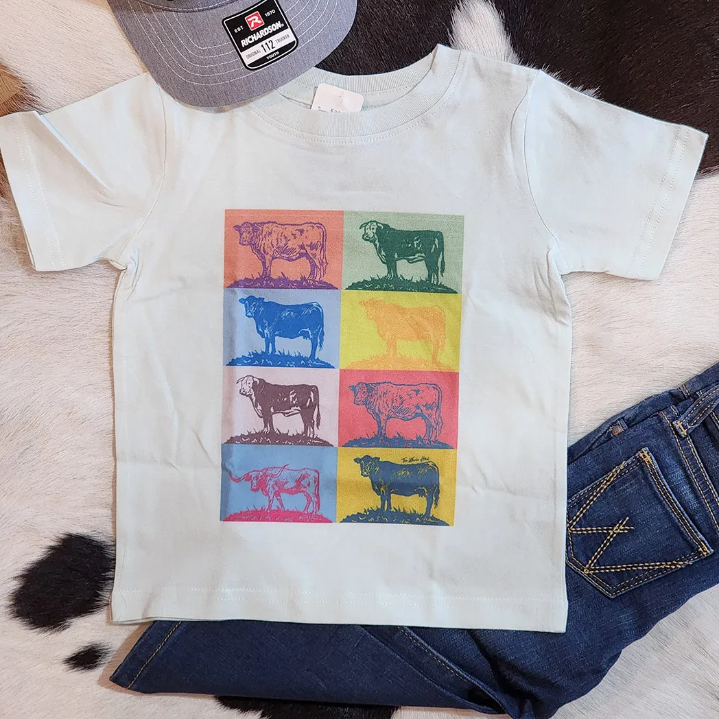 Color Block Cows Tee