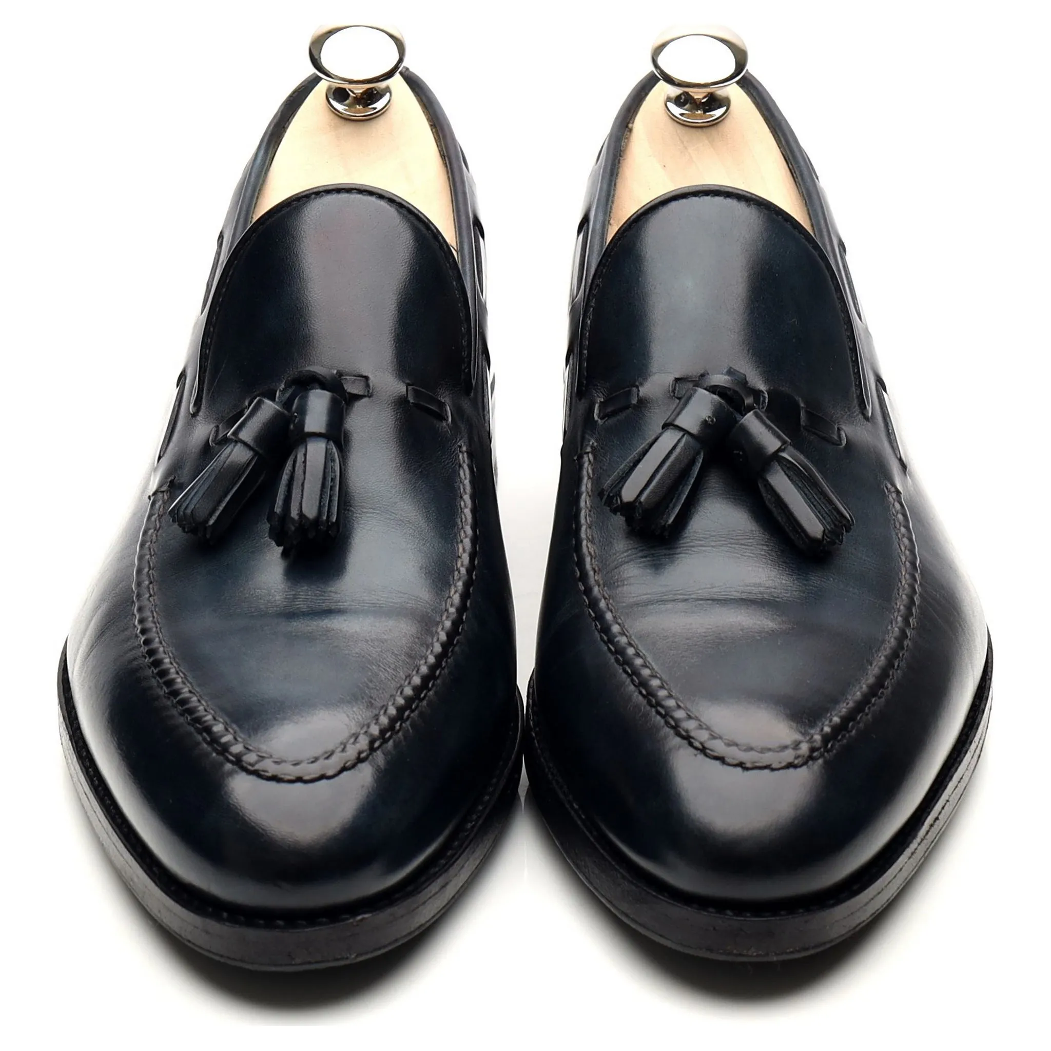 'Conte Max' Navy Blue Leather Tassel Loafers UK 6 EU 40