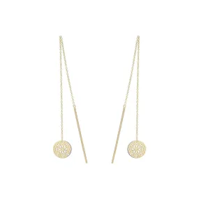 Disc Threader Earrings