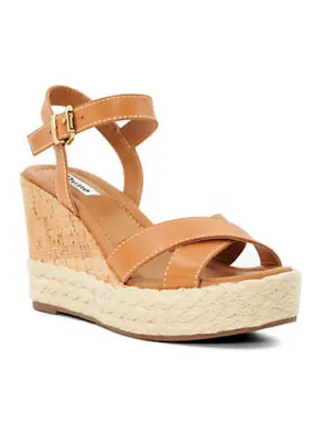 Dune London Kindest Tan Wedge Sandals | Grattan