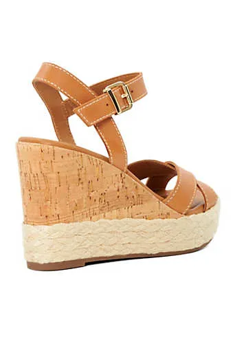 Dune London Kindest Tan Wedge Sandals | Grattan