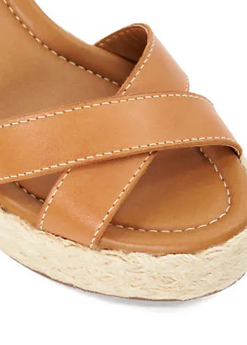 Dune London Kindest Tan Wedge Sandals | Grattan