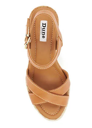 Dune London Kindest Tan Wedge Sandals | Grattan