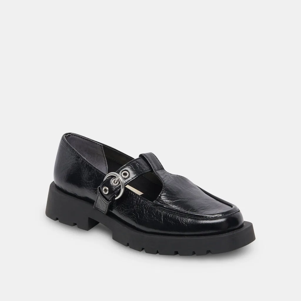 EBBIE FLATS MIDNIGHT PATENT LEATHER– Dolce Vita 6908074721346